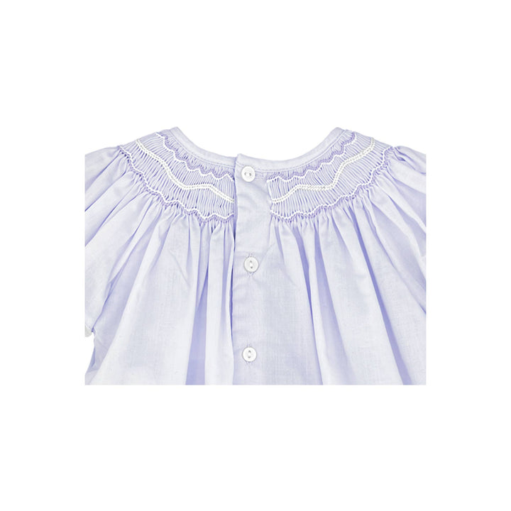 Petit Ami Lavender Smocked Daygown with Voile Insert