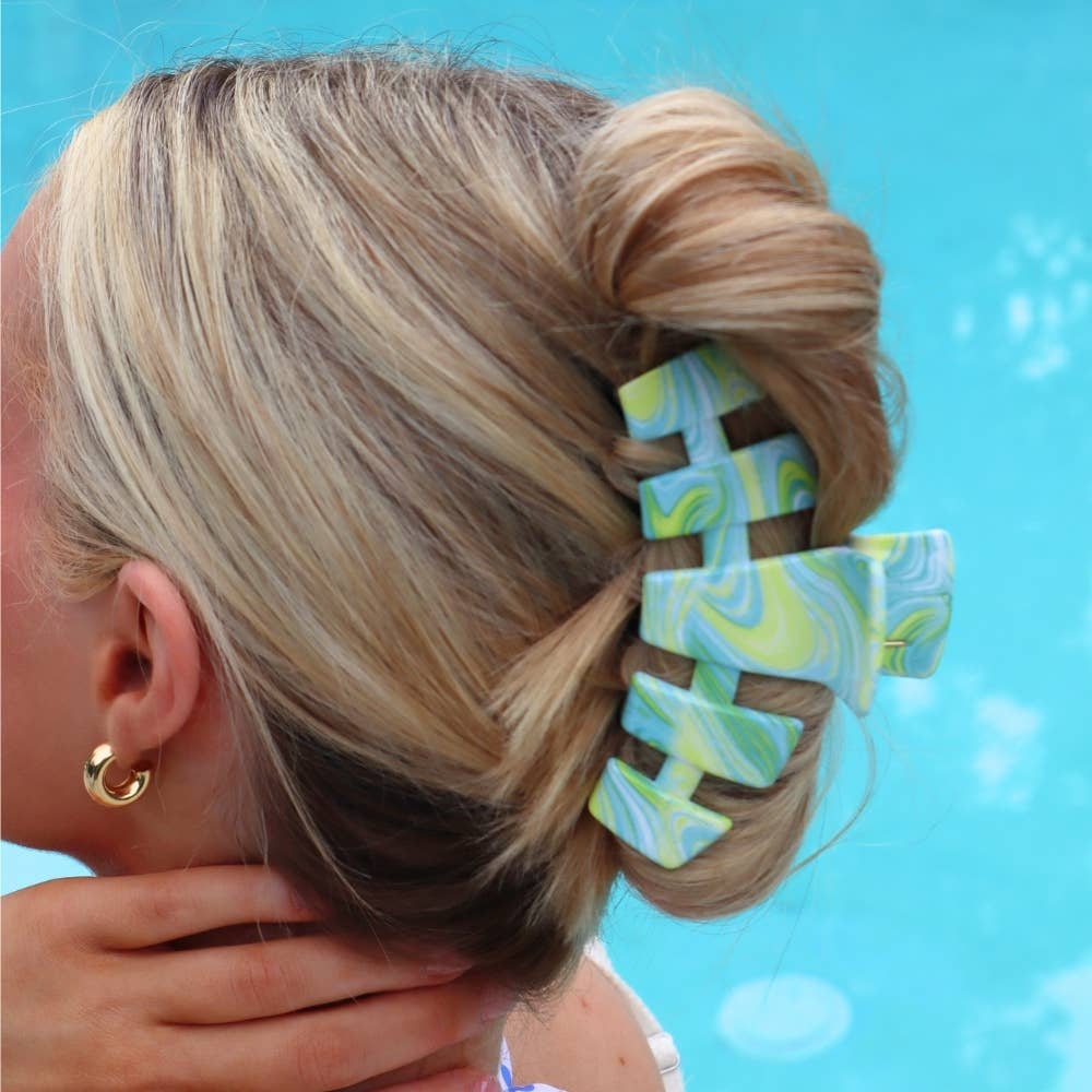 Teleties Classic | By the Sea Shore | Large Hair Clip