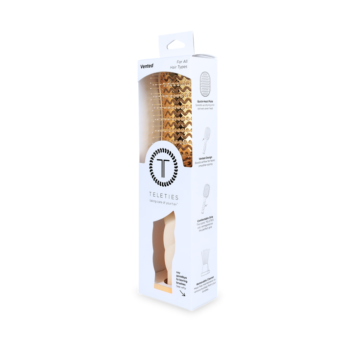 Teleties Vented Hair Brush | Tan