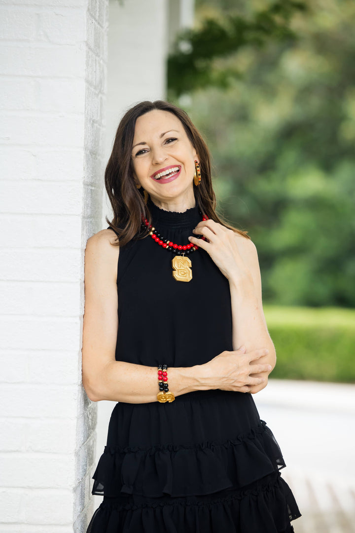 Hidden Truth Red and Black Double Jade with NC Medallion