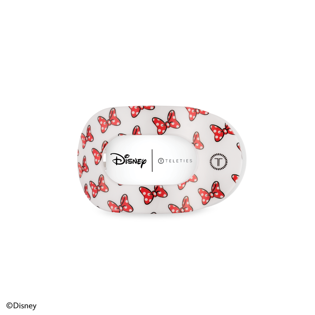 Teleties Flat Round Hair Clip | Small | Minnie Mouse Loves Her Bows!