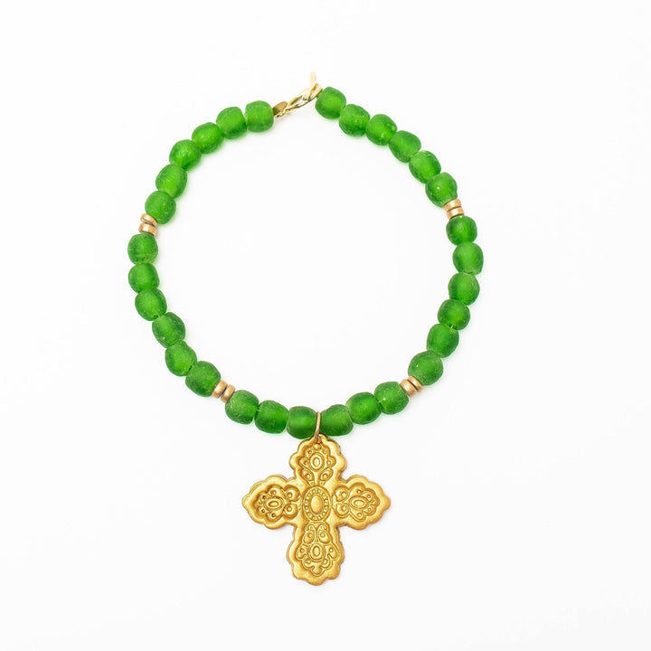 Hidden Truth Jewelry Green African Glass with Susie Cross