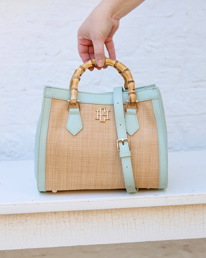 Caroline Hill Kennedy Tote Natural Mint