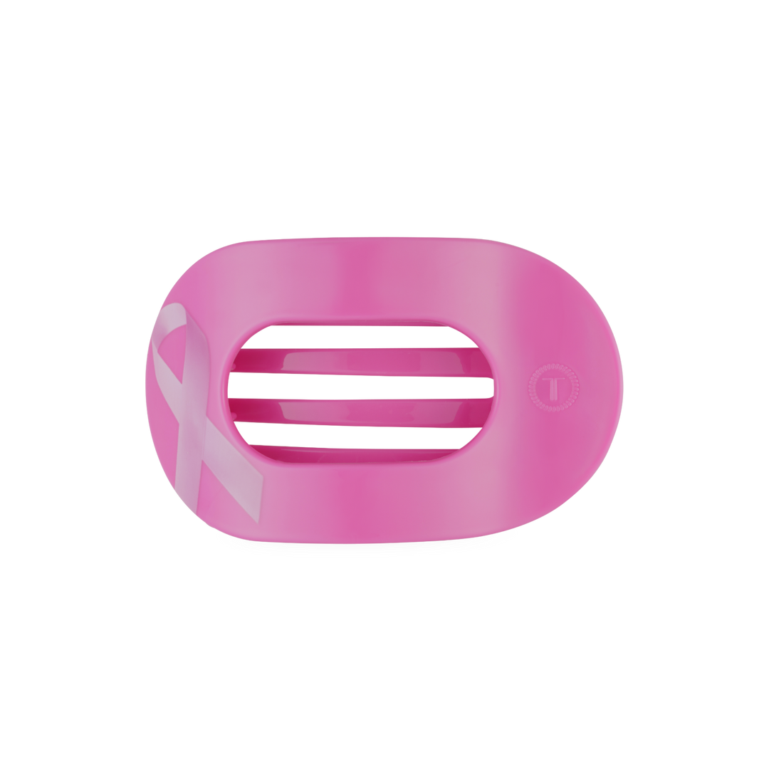 Teleties Breast Cancer Awareness | Medium | Flat Round Hair Clip