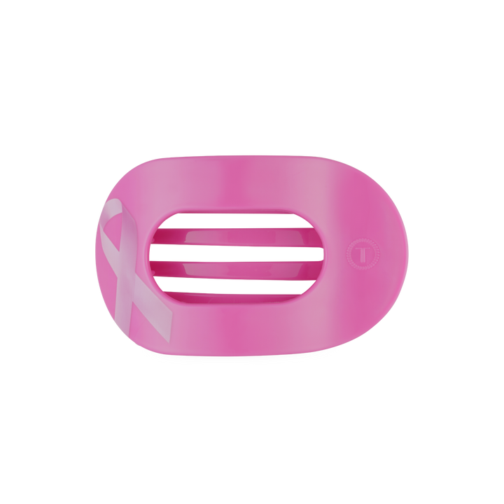 Teleties Breast Cancer Awareness | Medium | Flat Round Hair Clip