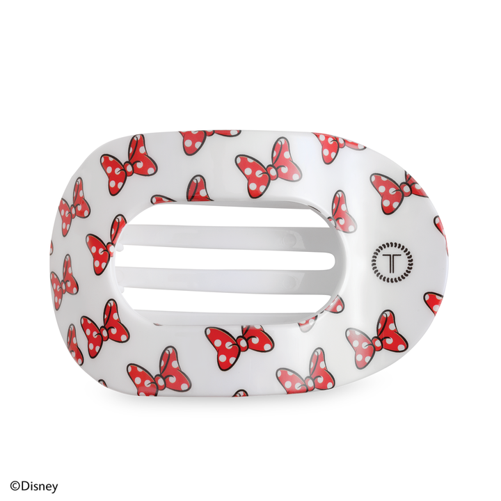 Teleties Flat Round Hair Clip | Large | Minnie Mouse Loves Her Bows!