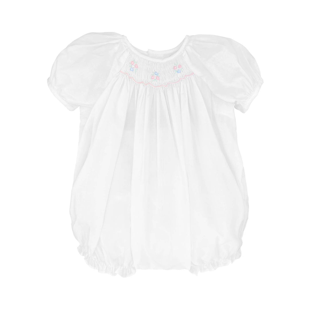 Petit Ami Pink Bubble with Novelty Smocking