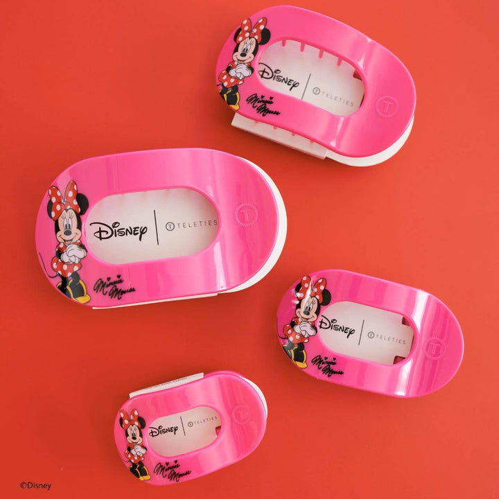 Teleties Flat Round Hair Clip | Small | Minnie Mouse