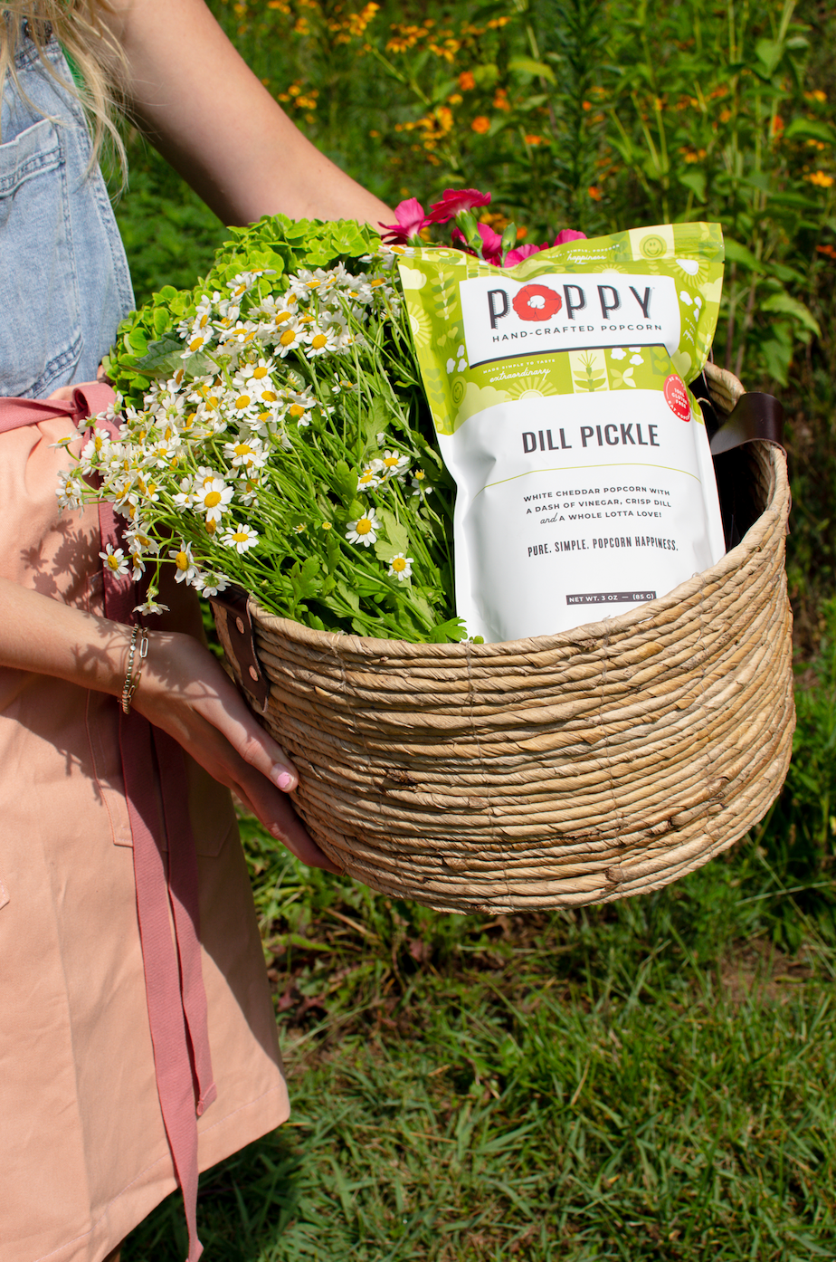 Poppy Dill Pickle Popcorn