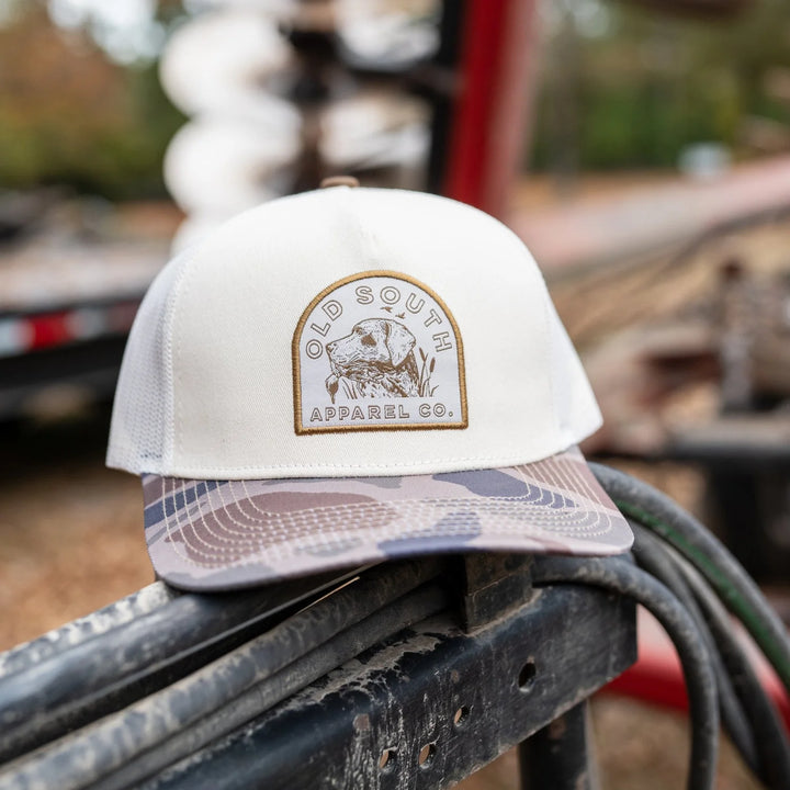 Old South Creme / Thicket Camo Hunting Dog - Trucker Hat