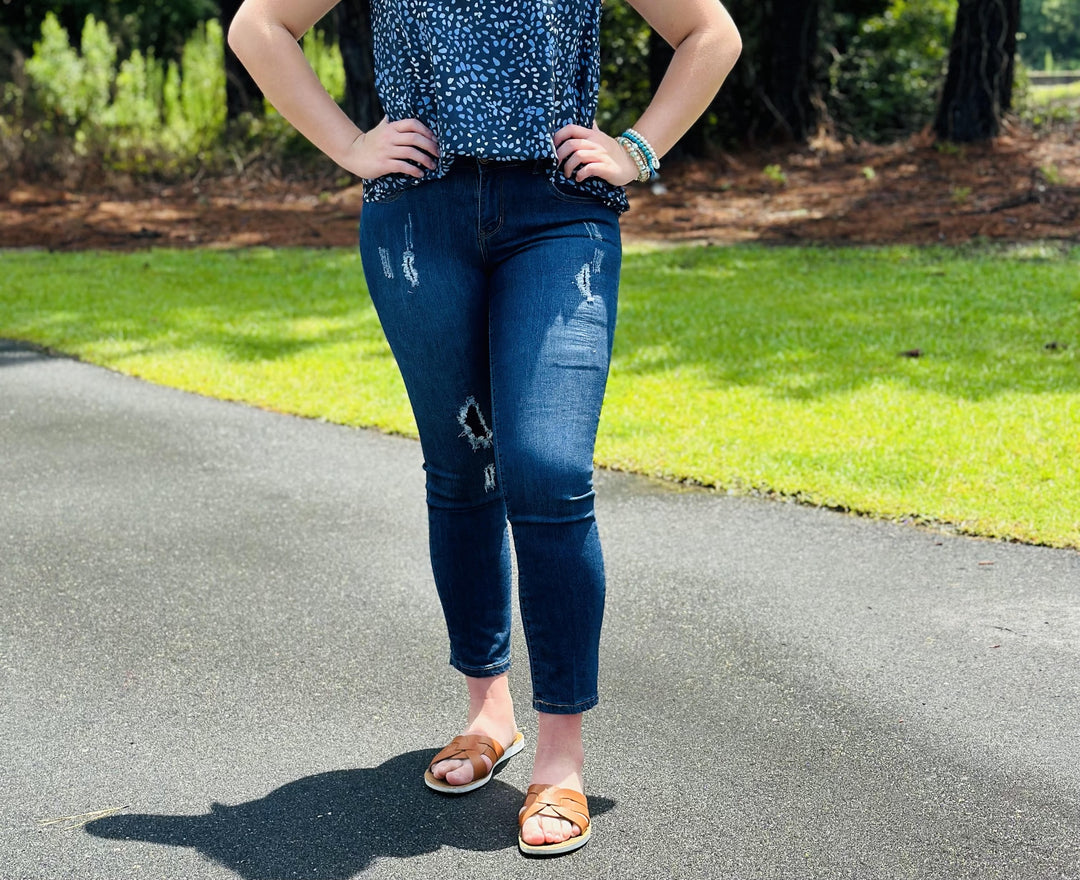 Skye's the Limit Essentials Boyfriend Jean - Indigo