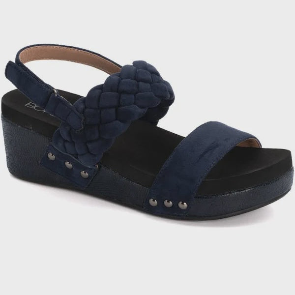 Corky's Navy Suede Pleasant Wedges