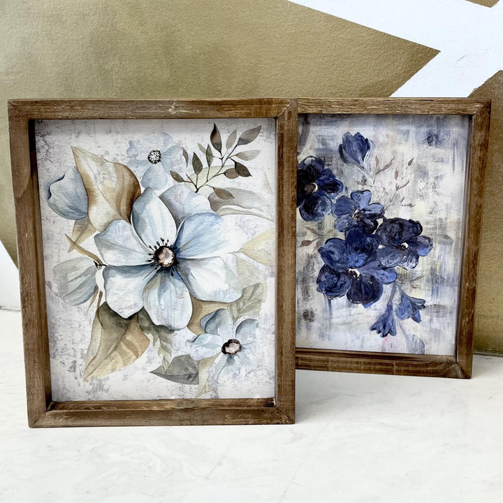 Wooden Frame Floral Artwork
